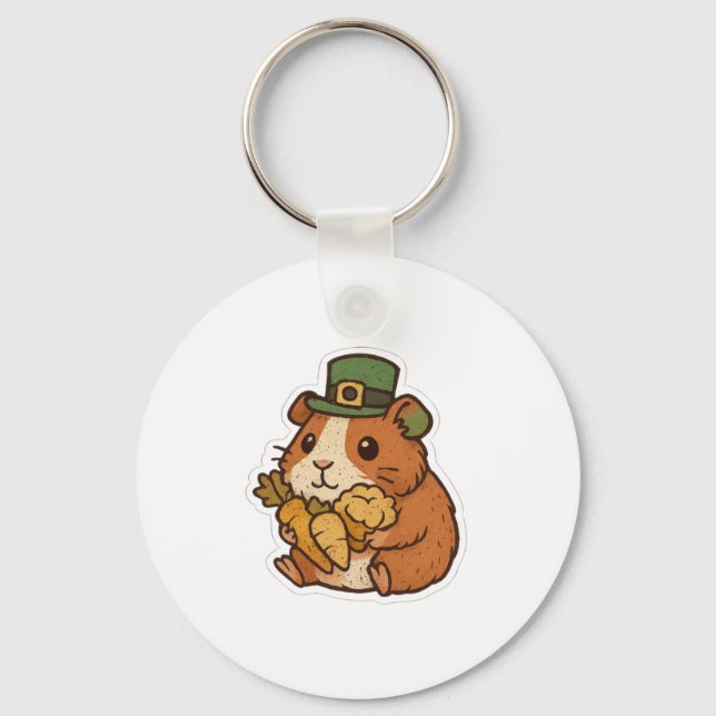 Chaveiro Leprechaun Guinea Pig St.Patrick's Day (Verso)