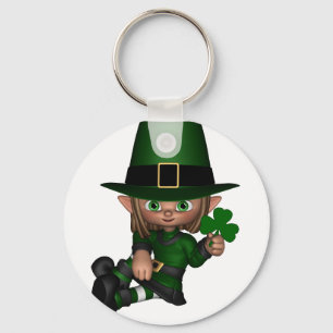 Chaveiro Leprechaun irlandês bonito de Toon - 1