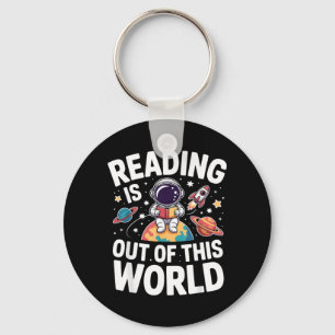Chaveiro Ler é Fora deste Mundo Livros Divertidos do Espaço