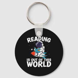 Chaveiro Ler é fora deste mundo livros engraçados espaciais