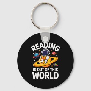 Chaveiro Ler é fora deste mundo livros engraçados espaciais