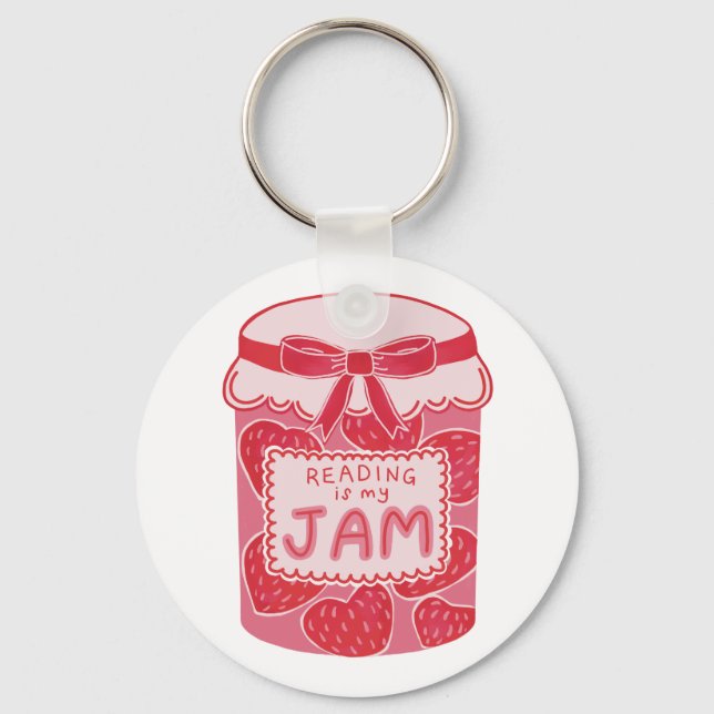 Chaveiro Ler é meu amante de livros de geleia (Frente)