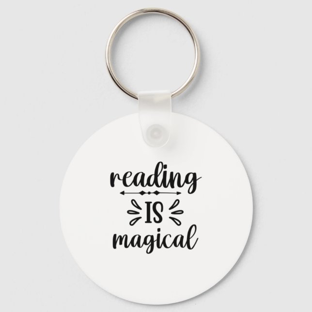 Chaveiro Ler Leitura De Arte É Mágico (Frente)