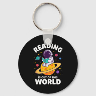Chaveiro Ler livros engraçados fora deste mundo é espacial