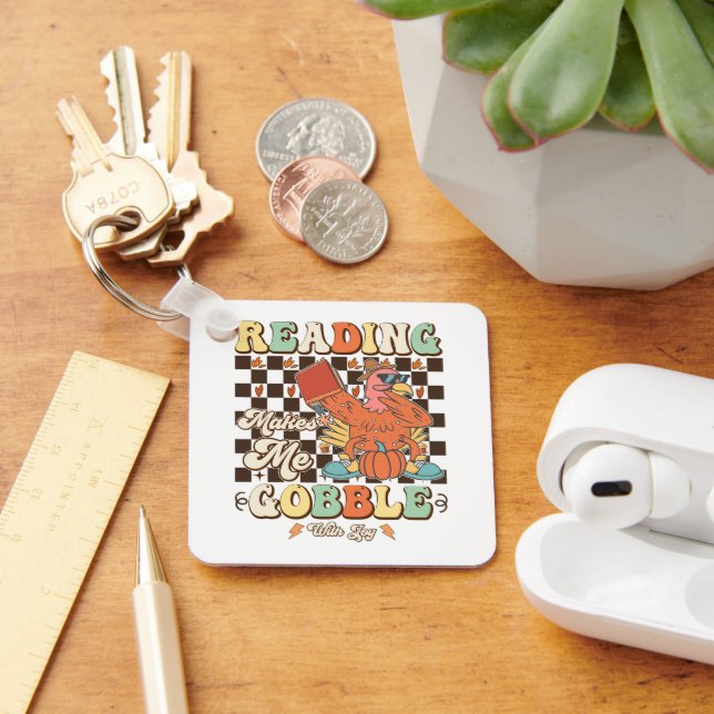 Chaveiro Ler Me Faz Brincar Com Alegria, Ação De Graças Leg (Mesa)