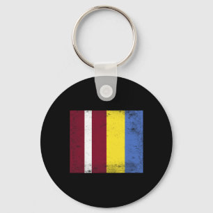 Chaveiro Letônia Design de Bandeira da Ucrânia Orgulho Letã