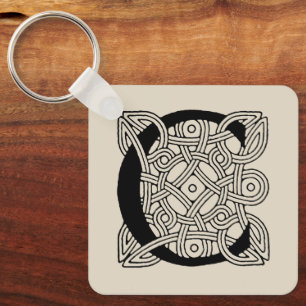 Chaveiro Letra C Vintage Celtic Knot Monograma