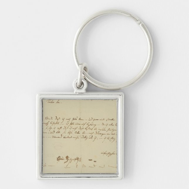 Chaveiro Letra de Mozart a um freemason, em janeiro de 1786 (Frente)