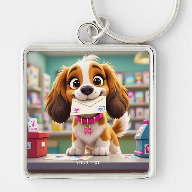 Chaveiro Letra de Posto Fantasy Cute Dog (Frente)