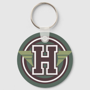 Chaveiro Letra Inicial "H" de Monograma Personalizado