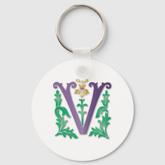 Chaveiro Letra V Monograma (Frente)