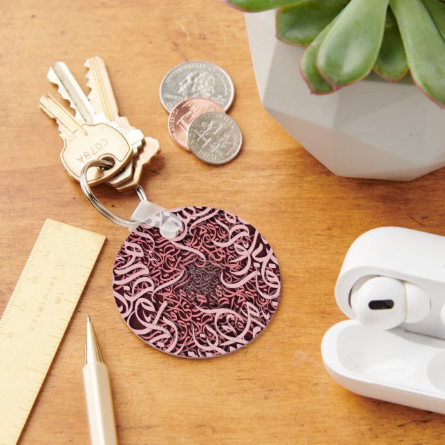 Chaveiro letras árabes rosa (Mesa)
