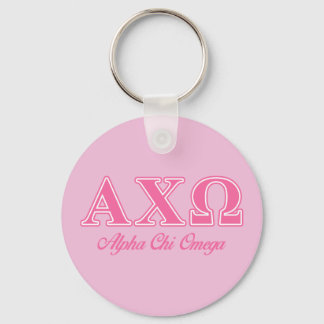 Chaveiro Letras Rosa Alphi Chi Omega