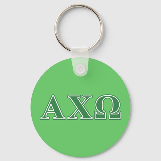 Chaveiro Letras Verdes da Alpha Chi Omega (Frente)