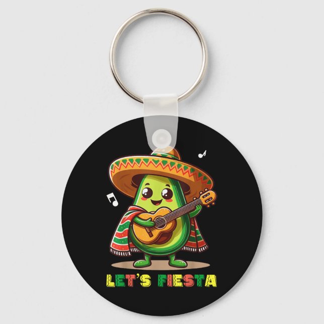 Chaveiro Lets Fiesta Mexico - Avocado Cinco De Mayo Fiesta (Frente)