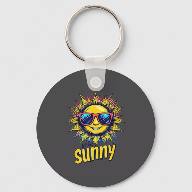 Chaveiro Let's Get Sunny Motivation For Bright Days  (Frente)