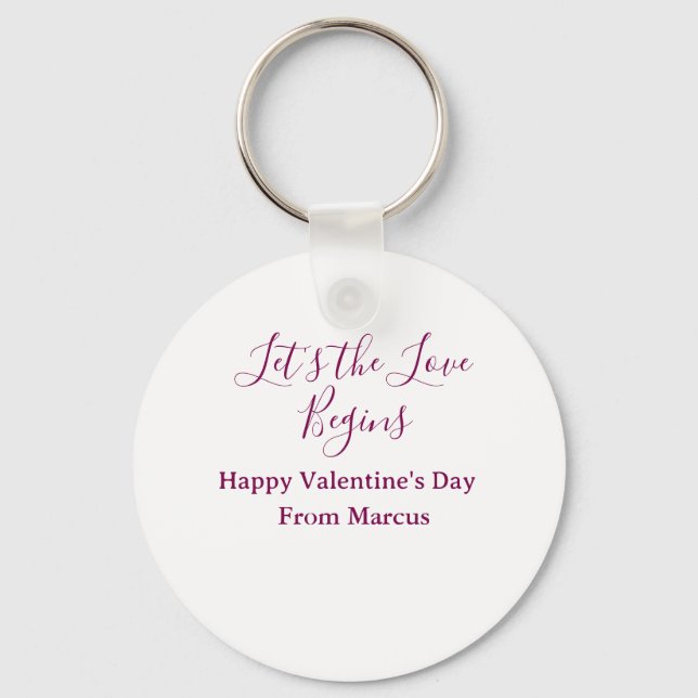 Chaveiro lets the fun begins happy new year name year simpl (Frente)