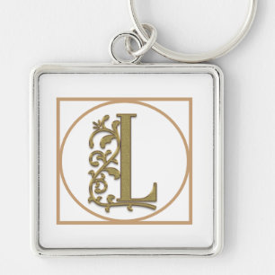 Chaveiro LETTER L MONOGRAM Belo Casamento Novo Presente Dom