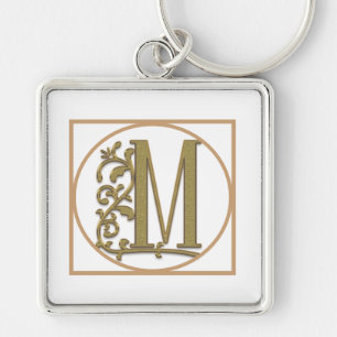 Chaveiro LETTER M MONOGRAM Belo Casamento Novo Presente Dom