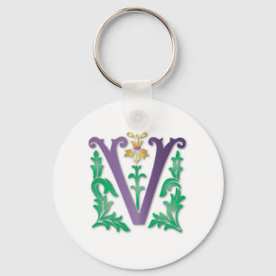 Chaveiro Letter V Monogram