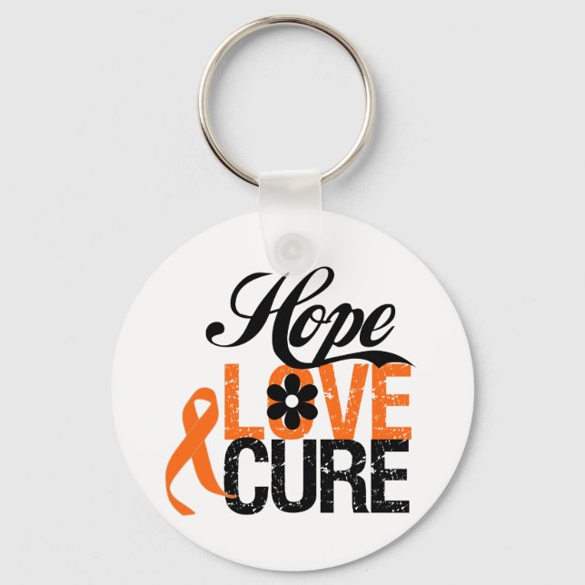 Chaveiro LEUKEMIA Hope Love Cure Gifes (Frente)