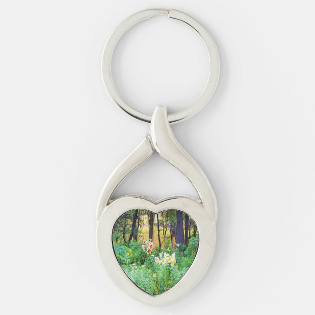 Chaveiro Levantamento do Sol Brilhante com Lírios de Árvore (Frente)