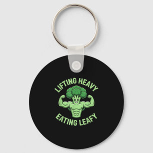 Chaveiro Levantar peso comendo vegetariano vegano folhoso