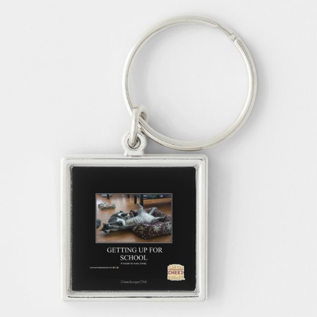 Chaveiro Levantar-se para a escola (Frente)