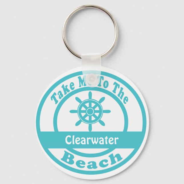 Chaveiro Leve-Me Para Clearwater Beach (Frente)