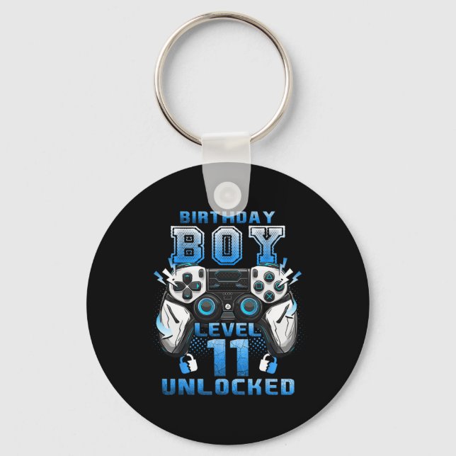 Chaveiro Level 11 Unlocked Video Gamer 11th Birthday Boys  (Frente)