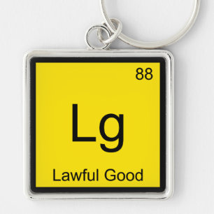 Chaveiro Lg - Símbolo de Elemento Químico Legal Bom Diverti