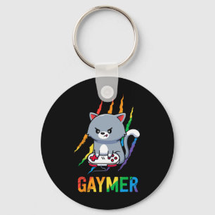 Chaveiro Lgbt Cat Pris Shirt Rainbow Video Game Lovers Gif