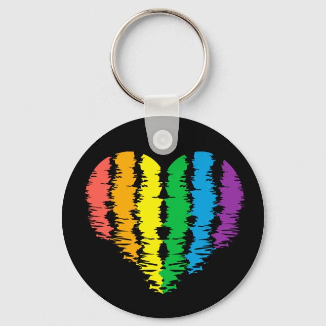 Chaveiro LGBT+orgulho. Arco-íris do coração.         Chavei (Frente)