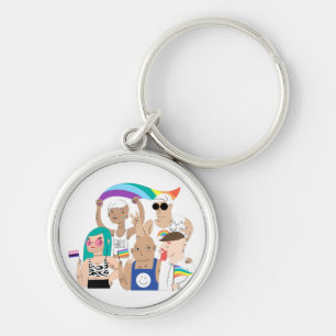 Chaveiro LGBT+Orgulho. GAY amor. Bandeira do arco-íris.