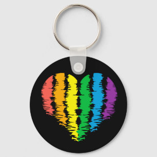Chaveiro LGBT+pride. Heart rainbow. Keychain