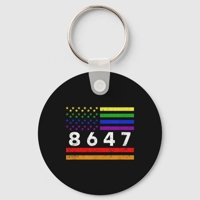 Chaveiro Lgbtq 8647 86 47 Impeachment 47 Resistir 8647 Dive (Frente)