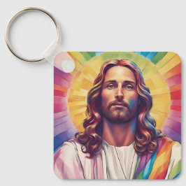 Chaveiro LGBTQ+ Jesus Orgulho gay, Rainbow Jesus