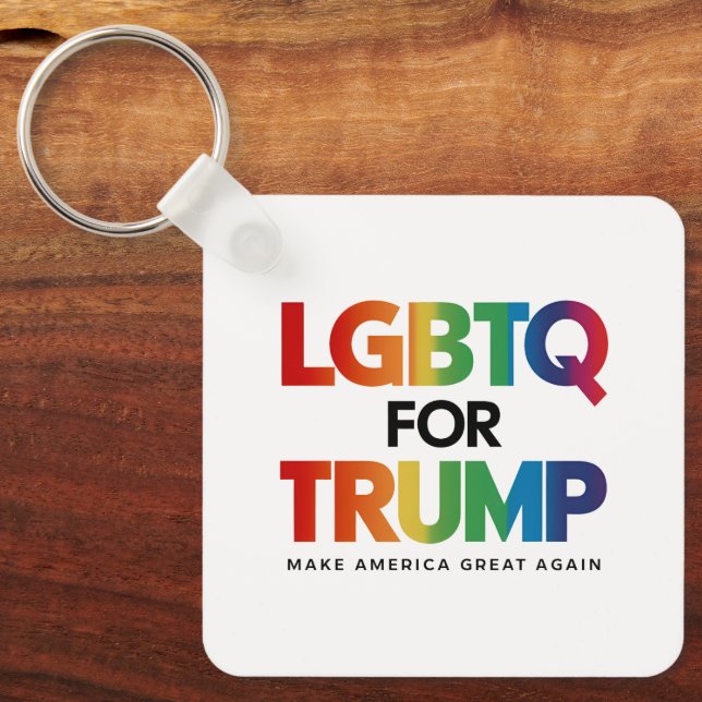 CHAVEIRO LGBTQ PARA TRUMP GAY LESBIAN PARA TRUMP 2024 (Frente)
