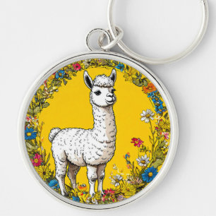 Chaveiro Lhama branca alegre