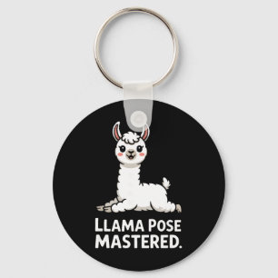 Chaveiro Lhama Dominou a Pose Arte de Lhama de Yoga Fofo _1