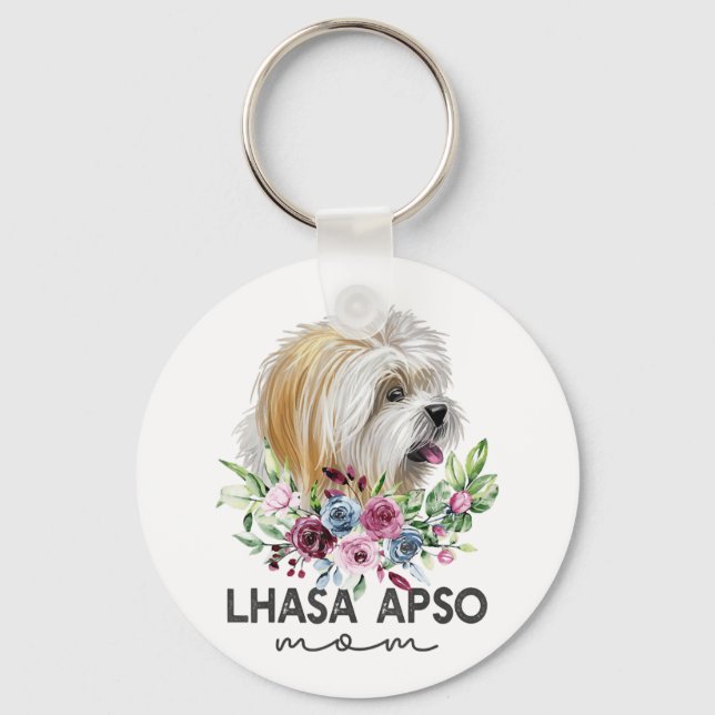 Chaveiro Lhasa Apso Shirt Difs Mãe (Frente)
