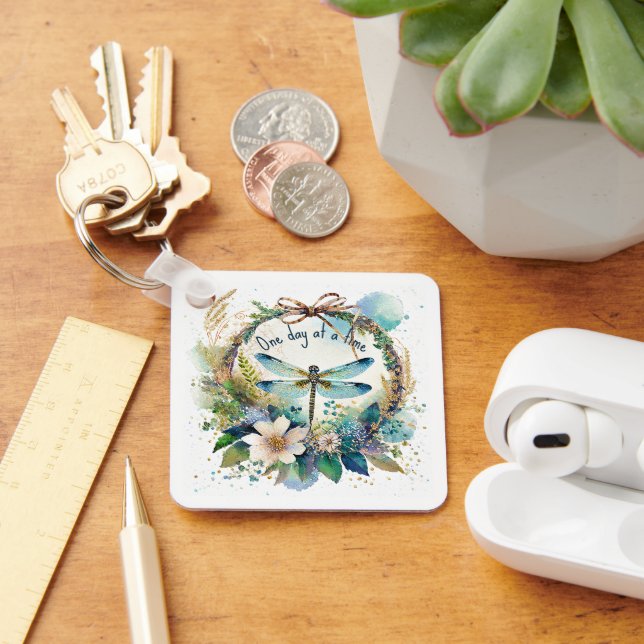 Chaveiro libélula Floral Um dia de cada vez (Mesa)