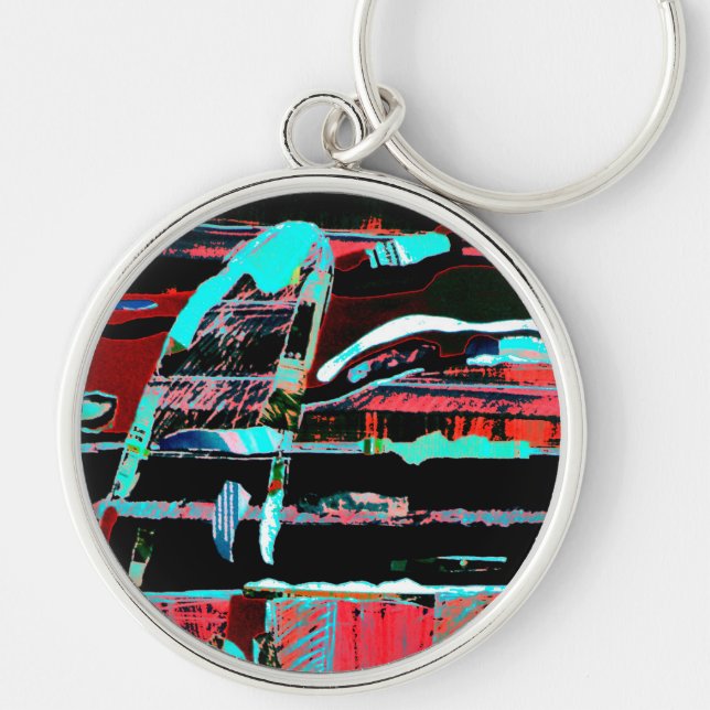 Chaveiro Liberdade Abstrata – Pingente Redondo Grande Premi (Frente)