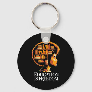 Chaveiro Liberdade de Educação Mulher Afro Livro