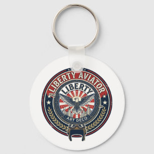 Chaveiro Liberty Aviator Patriótico Patriótico Aviação Vint