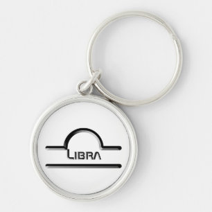 Chaveiro Libra, Design Abstrato do Símbolo Zodíaco