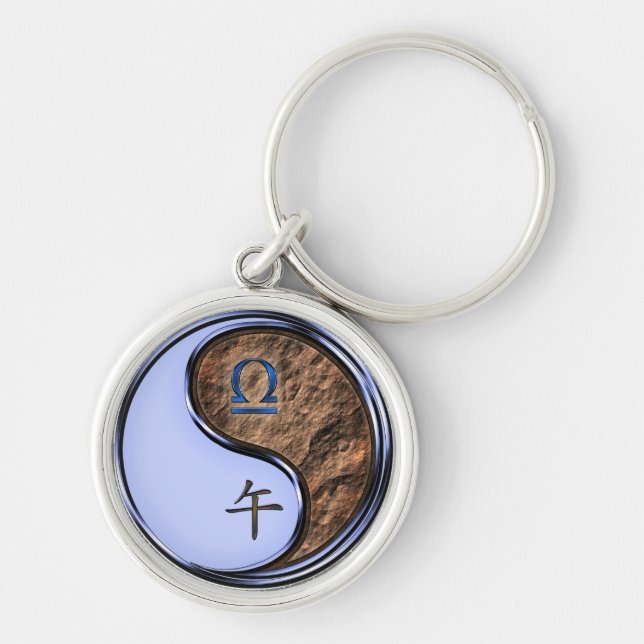 Chaveiro Libra e Cavalo da Terra (Frente)
