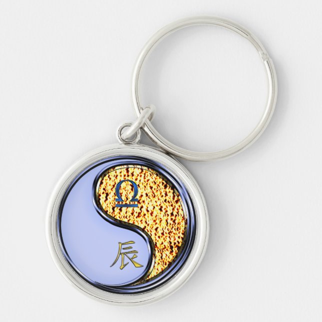 Chaveiro Libra e Dragão de Fogo (Frente)