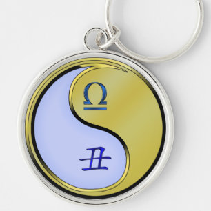 Chaveiro Libra e metal Ox
