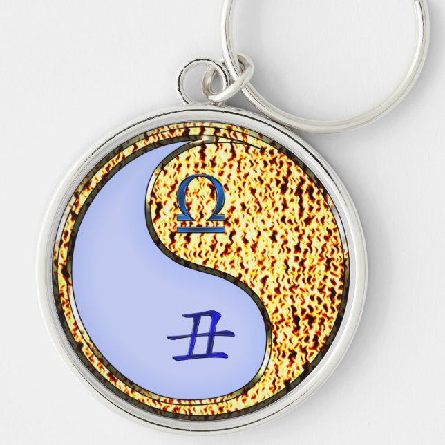 Chaveiro Libra e Ox de Fogo (Frente)